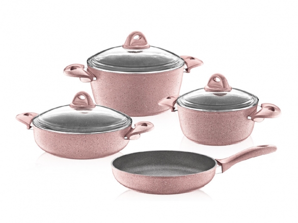 Granite Cookware Set - Pink