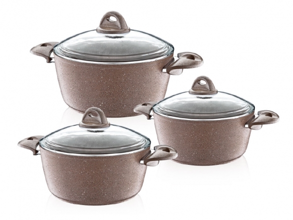 Granite Cookware Set - Brown