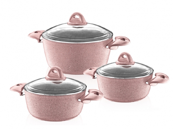 Granite Cookware Set - Pink
