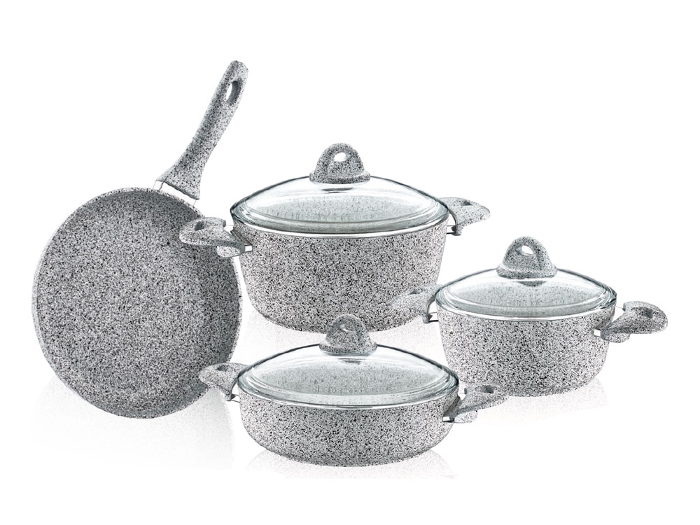 granite pot cookware set white restaurant