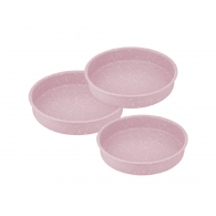 Granit Yuvarlak Tepsi - Pembe